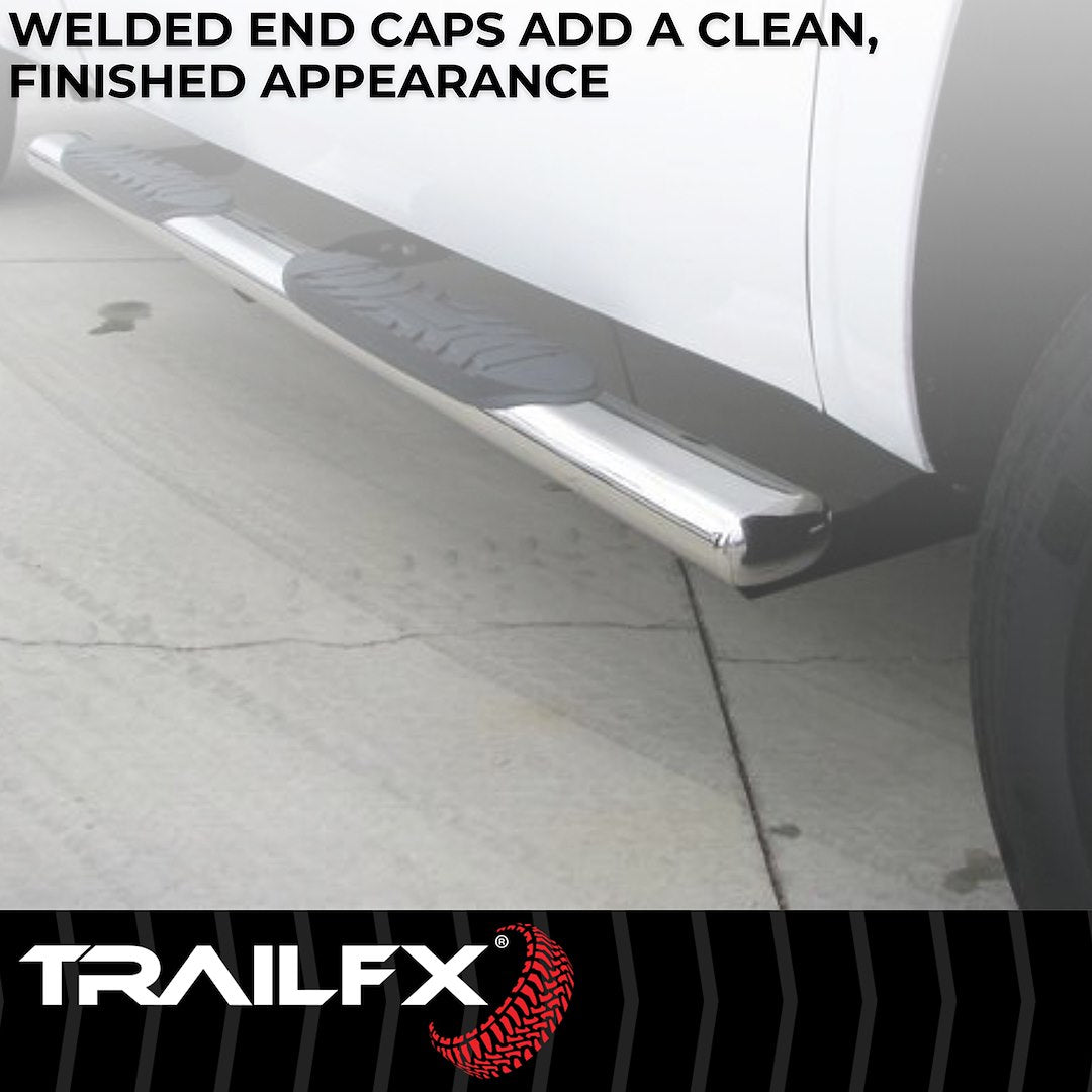 TrailFX 2007–2019 4" Oval Straight Step Bar For GM Silverado/Sierra 3500 Standard- Stainless (A1529S) - product image 5