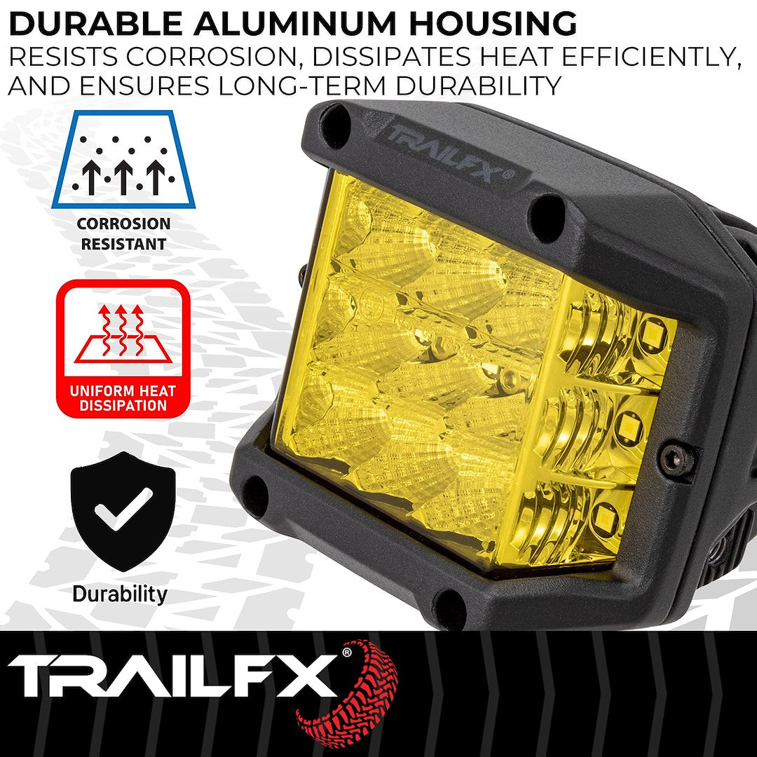 TrailFX 4" LED Side Shooter Pod Light- Amber Pair (PODSIDAMS2) - product image 7