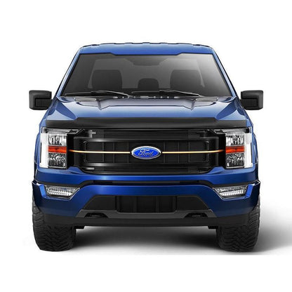 Husky Liners | Aeroskin Hood Protector Smoke For 2021-2024 F-150 Husky Liners | 2842229 installed on blue F-150