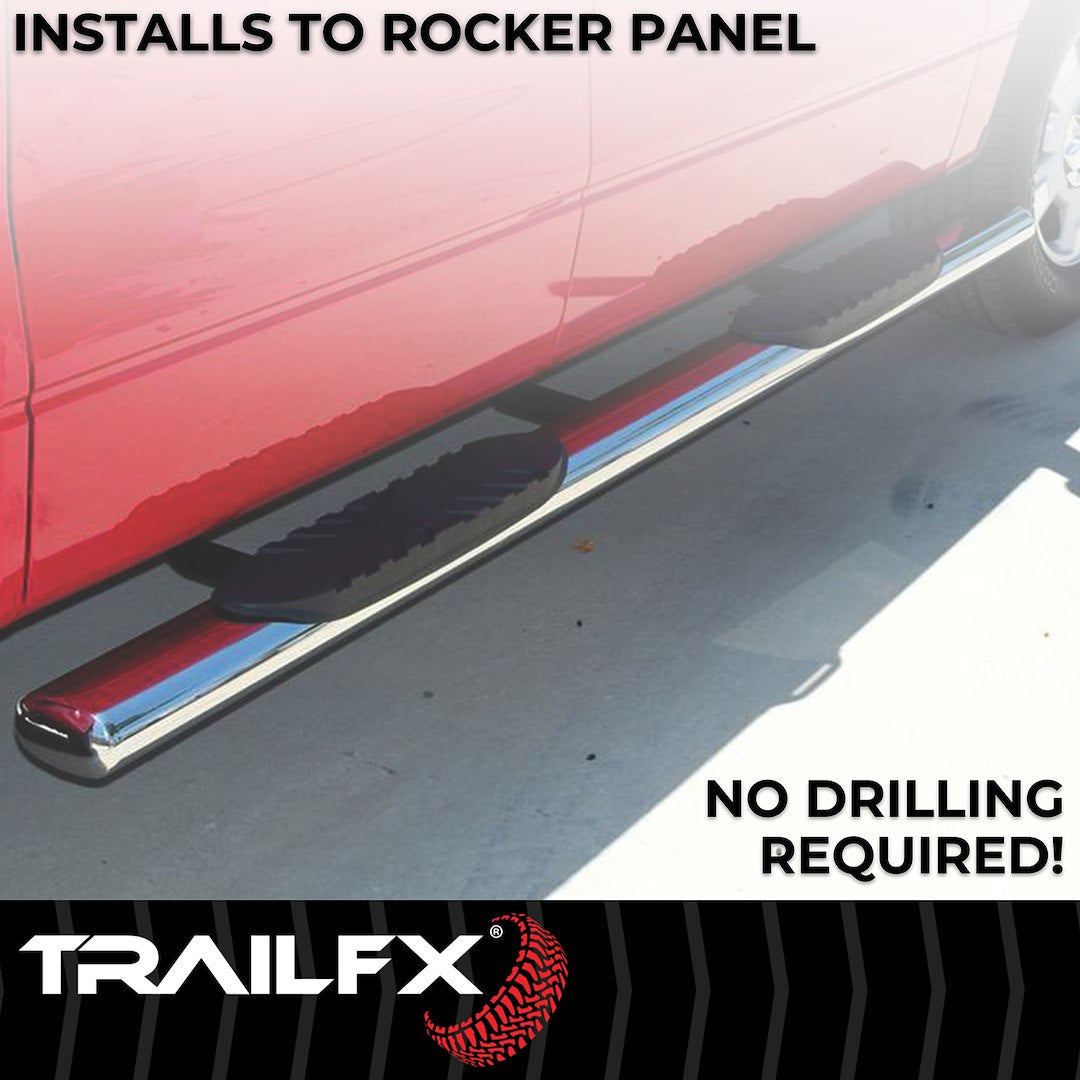 TrailFX 2025–2026 4" Oval Straight Step Bar For Toyota 4Runner- Stainless (A1560S) - product image 7