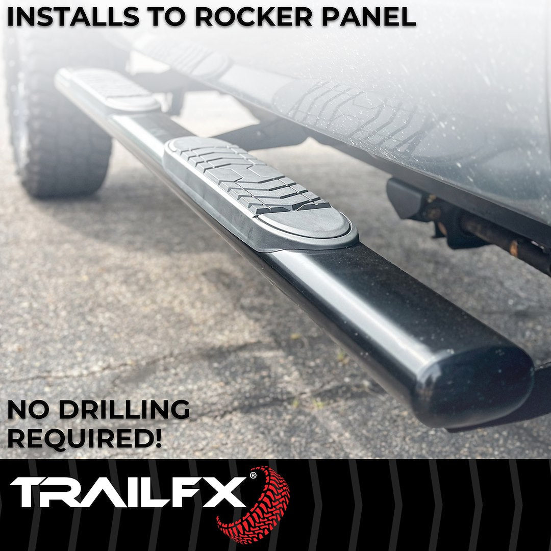 TrailFX 2019–2023 5" Oval Bent Step Bar For Ford Ranger Extended-Black (A7091B) - product image 7