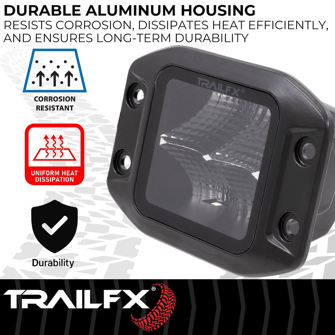 TrailFX 3" LED Cube Flush Mount Lights- Black Edition Pair (2X2FMBKF2) - product image 7