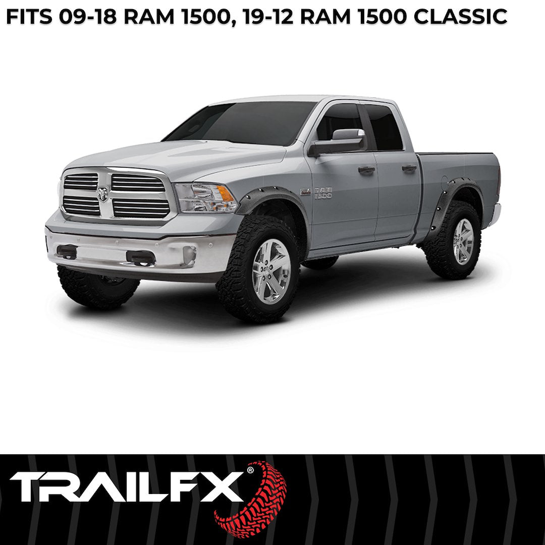 TrailFX 2009–2018 Pocket Style Fender Flares For Ram 1500, Textured (TFD3002T) - product image 7