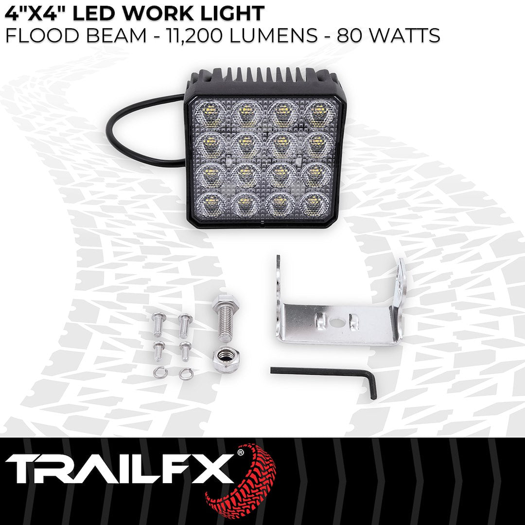 TrailFX 4" x 4" LED Light w/Flashing Func- Single (4X4WLAMF1) - product image 5