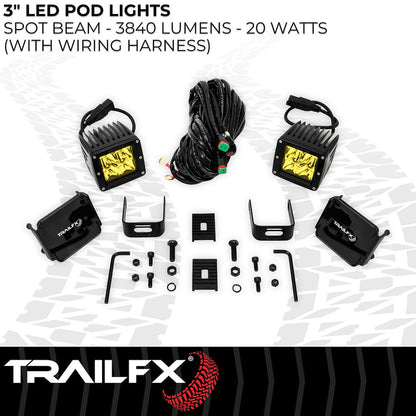 TrailFX 3" LED Cube Lights- Amber Pair (2X2AMS2) - product image 5