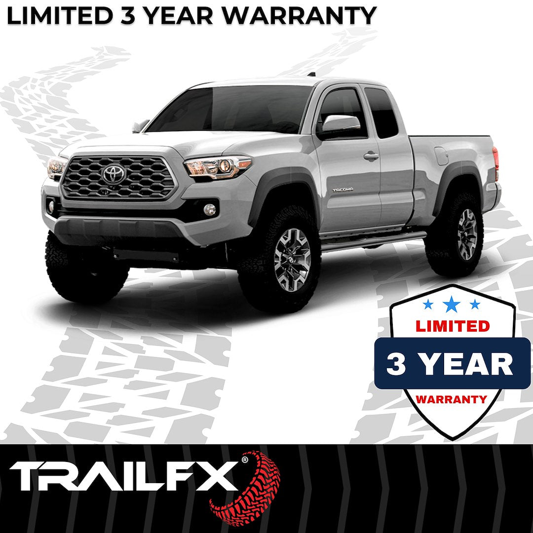 TrailFX 2005–2022 4" Oval Straight Step Bar For Toyota Tacoma Access- Black (A1512B) - product image 8