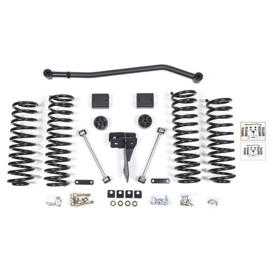 ZONE OFFROAD |  4" Box Kit for 07-2018 Jeep JK 4 Door Models (NO SHOCKS) J38 components arranged on a white background.