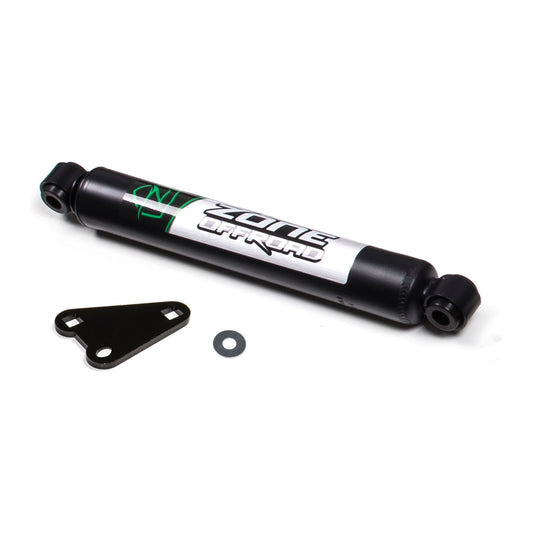 ZONE OFFROAD |  Single Steering Stabilizer   I ZON7420 with mounting bracket and washer for enhanced vehicle control.