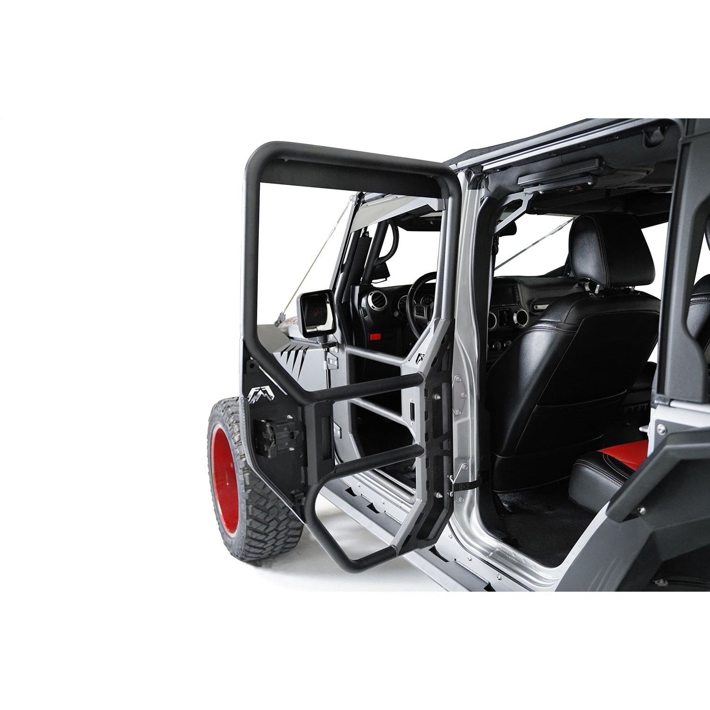 Fab Fours Full Tube Doors Single Stage Black Powder Coat Rear Height 4 in. Width 35 in. Length 44 in. l JK1031-1