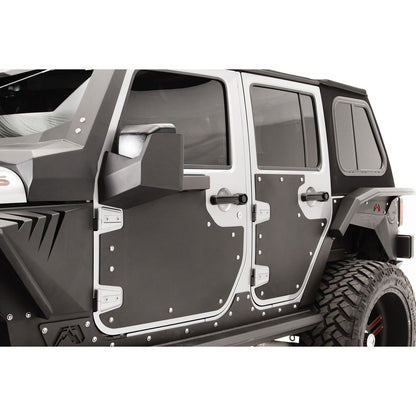 Fab Fours Door Skin Front Matte Black Powder Coat l JK3000-1