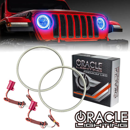 ORACLE Lighting | Surface Mount Headlight Halo Kits | Wrangler JL / Gladiator JT | Select Kit Options