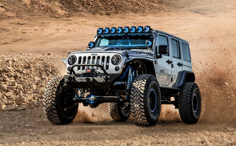 Jeep driving off road