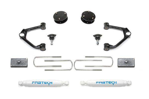 FABTECH | 3" Ball Joint UCA Lift Kit w/ Rear Performance Shocks | Chevy Silverado / Gmc Sierra | K1212