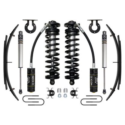 ICON VEHICLE DYNAMICS | 05-16 Ford F250/F350 2.5-3 Inch Lift Stage 1 Coilover System W/ Leaf Springs Icon Vehicle Dynamics | K63181