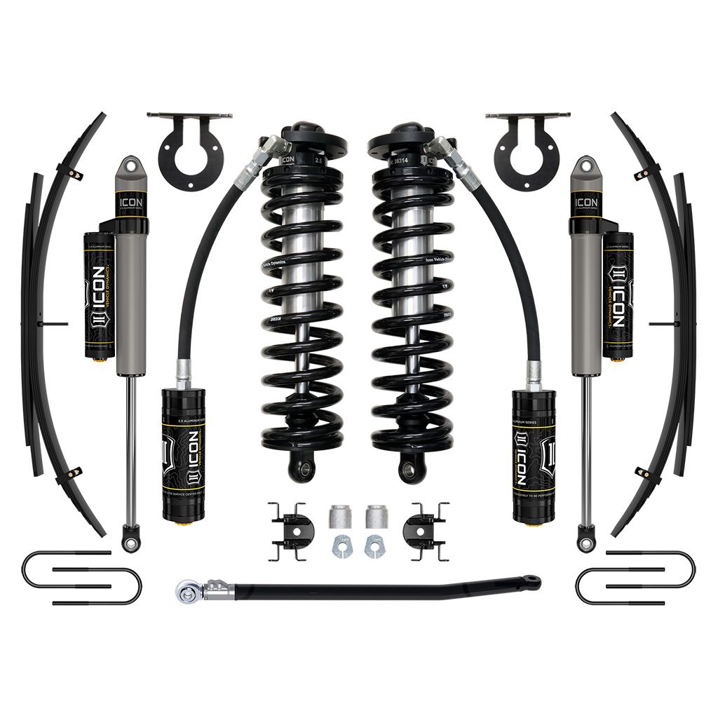 ICON VEHICLE DYNAMICS | 08-10 Ford F250/F350 2.5-3 Inch Lift Stage 3 Coilover System W/ Leaf Springs Icon Vehicle Dynamics | K63183