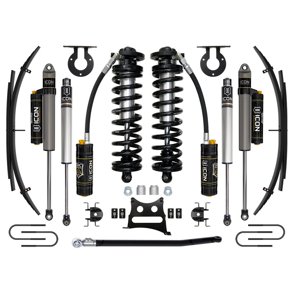 ICON VEHICLE DYNAMICS | 08-10 Ford F250/F350 2.5-3 Inch Lift Stage 4 Coilover System W/ Leaf Springs Icon Vehicle Dynamics | K63184