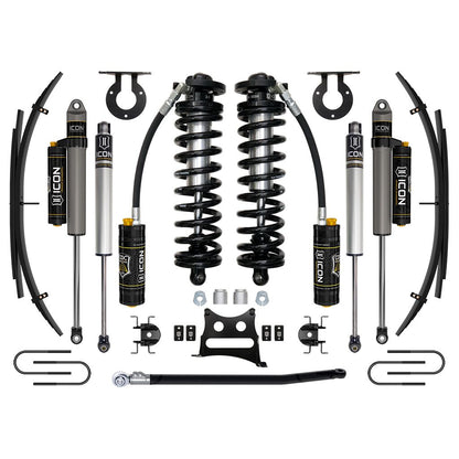 ICON VEHICLE DYNAMICS | 08-10 Ford F250/F350 2.5-3 Inch Lift Stage 4 Coilover System W/ Leaf Springs Icon Vehicle Dynamics | K63184
