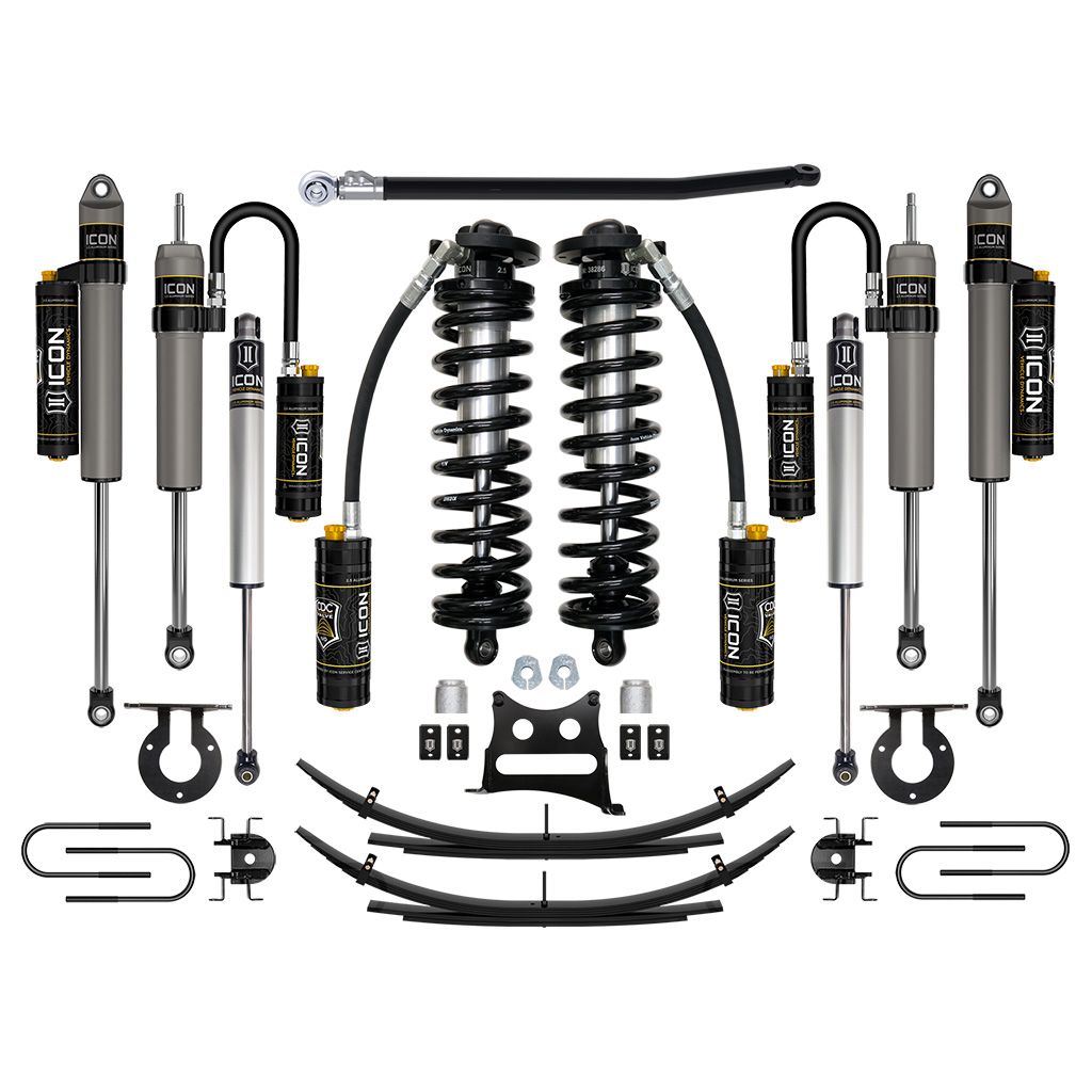 ICON VEHICLE DYNAMICS | 08-10 Ford F250/F350 2.5-3 Inch Lift Stage 5 Coilover System W/ Leaf Springs Icon Vehicle Dynamics | K63185