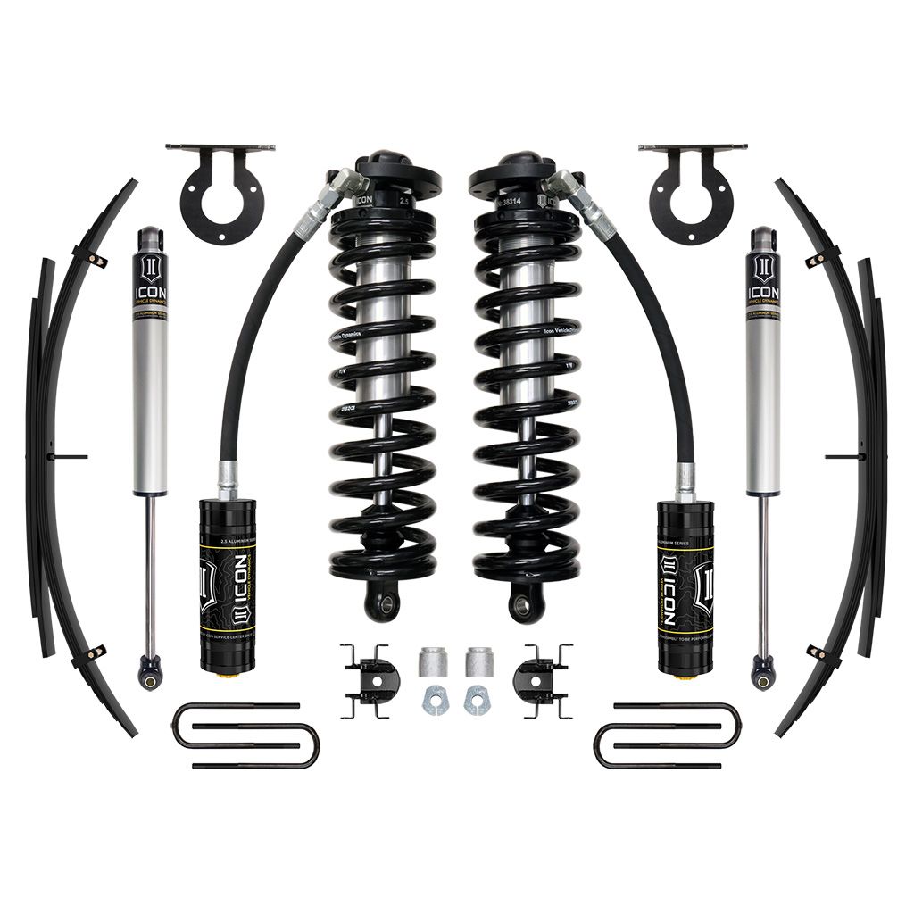 ICON VEHICLE DYNAMICS | 11-16 Ford F250/F350 2.5-3 Inch Lift Stage 1 Coilover System W/ Leaf Springs Icon Vehicle Dynamics | K63191
