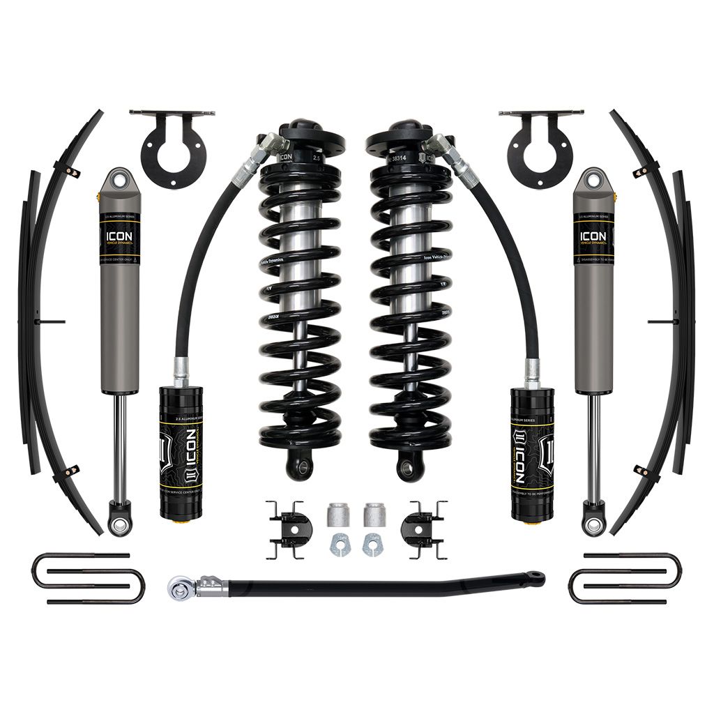 ICON VEHICLE DYNAMICS | 11-16 Ford F250/F350 2.5-3 Inch Lift Stage 2 Coilover System W/ Leaf Springs Icon Vehicle Dynamics | K63192