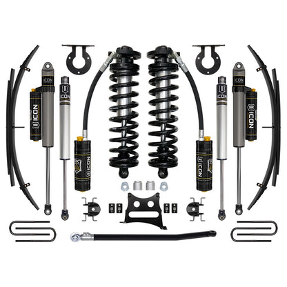ICON VEHICLE DYNAMICS | 11-16 Ford F250/F350 2.5-3 Inch Lift Stage 4 Coilover System W/ Leaf Springs Icon Vehicle Dynamics | K63194
