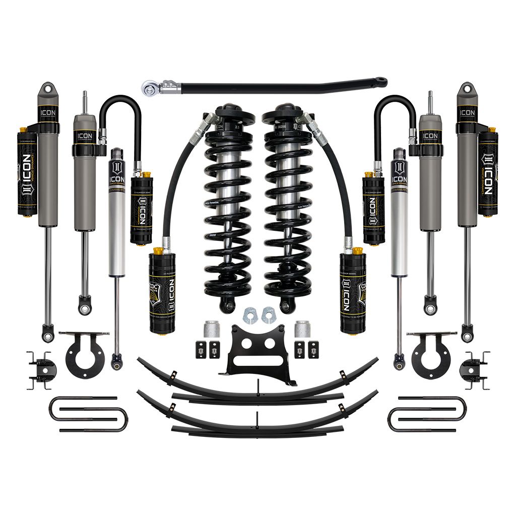 ICON VEHICLE DYNAMICS | 11-16 Ford F250/F350 2.5-3 Inch Lift Stage 5 Coilover System W/ Leaf Springs Icon Vehicle Dynamics | K63195