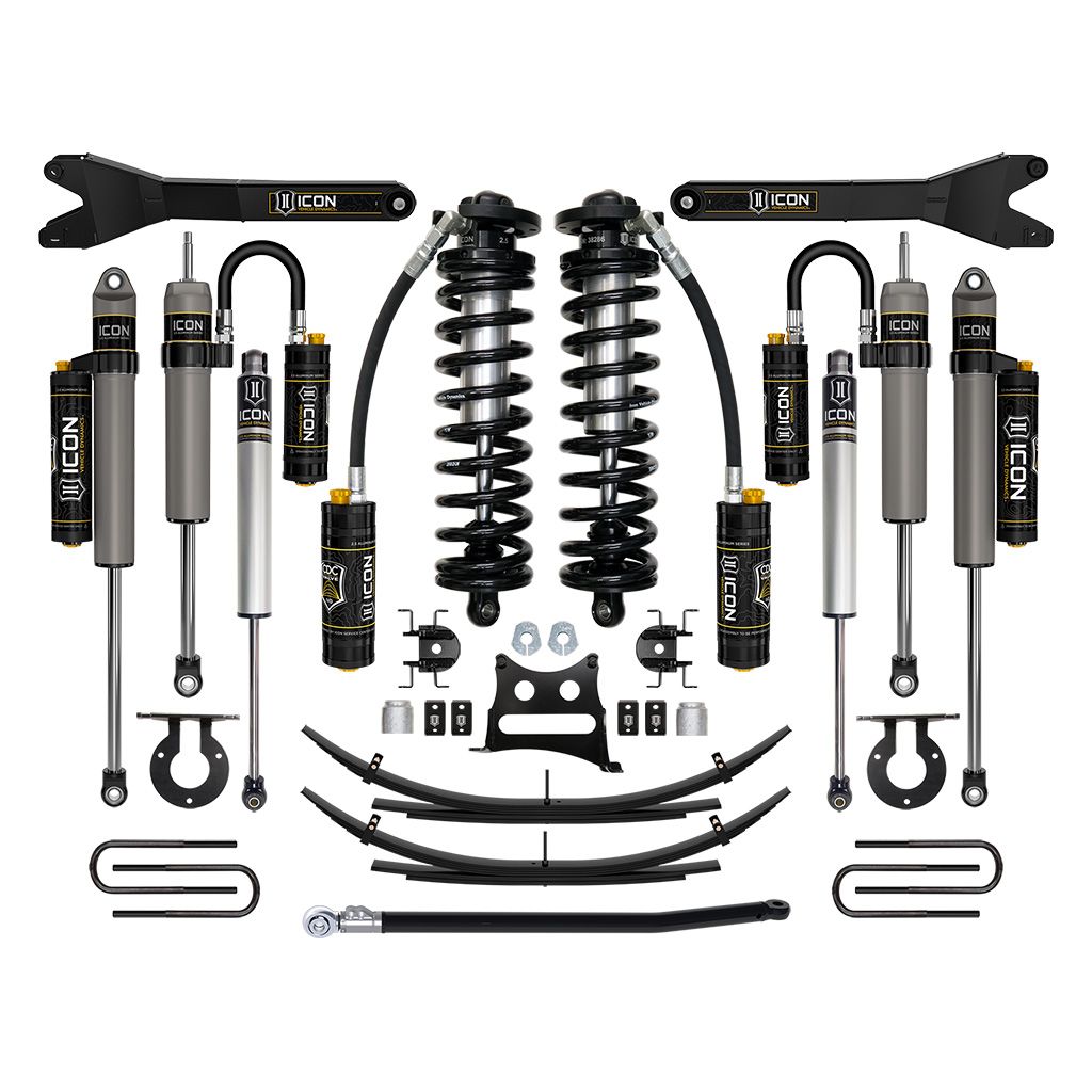 ICON VEHICLE DYNAMICS | 11-16 Ford F250/F350 2.5-3 Inch Lift Stage 6 Coilover System W/ Leaf Springs Icon Vehicle Dynamics | K63196