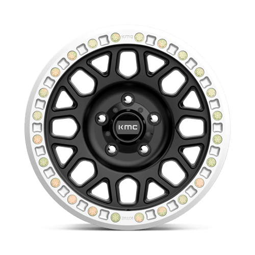 KMC KM234 GRENADE DESERT BEADLOCK Satin Black wheel designed for off-road performance and durability.