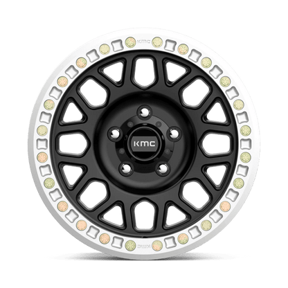 KMC KM234 GRENADE DESERT BEADLOCK Satin Black wheel designed for off-road performance and durability.