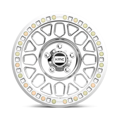 KMC KM234 GRENADE DESERT BEADLOCK Machined wheel showcasing rugged design for off-road vehicles.