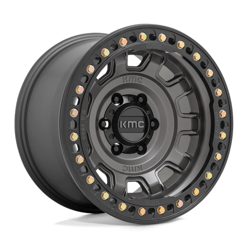 KMC KM236 TANK BEADLOCK Anthracite wheel showcasing rugged design and aggressive styling for off-road performance.