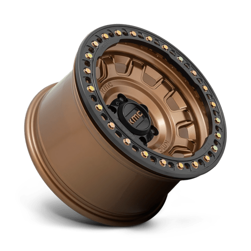 KMC KM236 TANK BEADLOCK Matte Bronze wheel with rugged design for off-road performance.