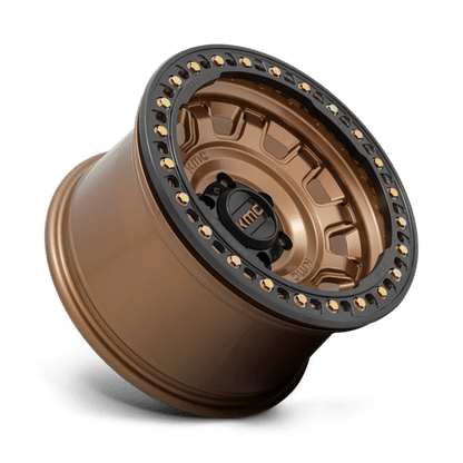 KMC KM236 TANK BEADLOCK Matte Bronze wheel with rugged design for off-road performance.