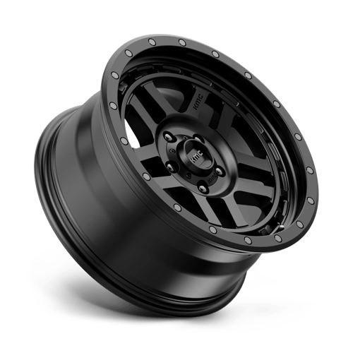 KMC KM540 RECON Satin Black wheel showcasing rugged design and bold aesthetics for trucks and SUVs.