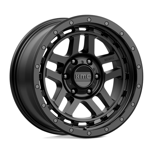 KMC KM540 RECON Satin Black wheel showcasing rugged design and durability, perfect for trucks and SUVs.