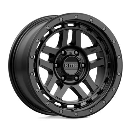 KMC KM540 RECON Satin Black wheel showcasing rugged design and durability, perfect for trucks and SUVs.