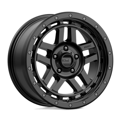 KMC KM540 RECON Satin Black wheel showcasing rugged design and durability for trucks and SUVs.