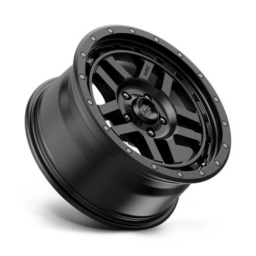 KMC KM540 RECON Satin Black wheel featuring rugged design and modern aesthetics for trucks and SUVs.