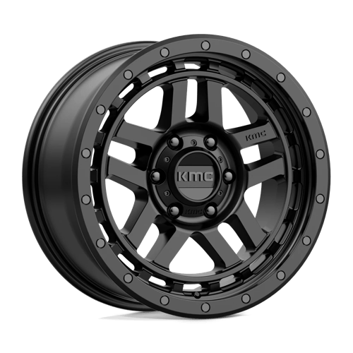 KMC KM540 RECON Satin Black wheel showcasing rugged design and performance for trucks and SUVs.