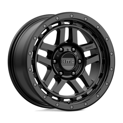 KMC KM540 RECON Satin Black wheel showcasing rugged design and performance for trucks and SUVs.