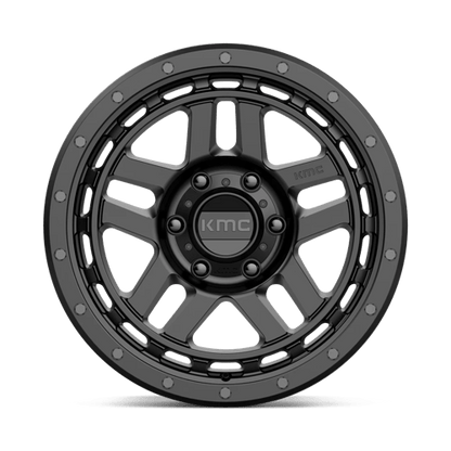 KMC KM540 RECON Satin Black wheel featuring rugged design and modern aesthetics for trucks and SUVs.