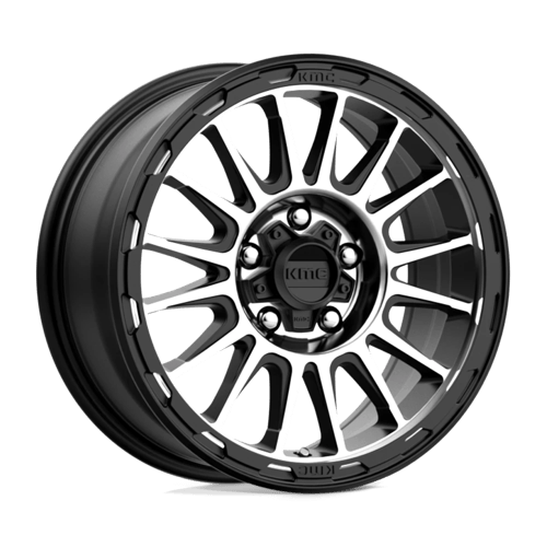 KMC KM542 IMPACT Satin Black Machined wheel showcasing modern design and durable performance.