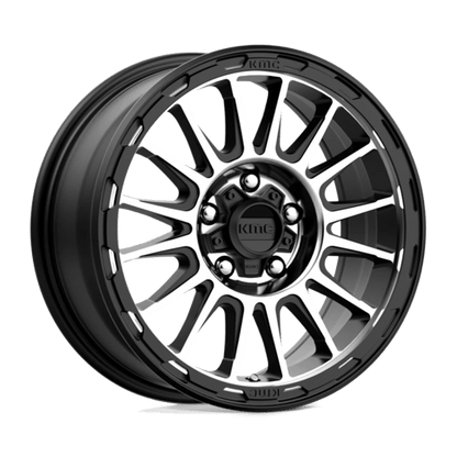 KMC KM542 IMPACT Satin Black Machined wheel showcasing modern design and durable performance.