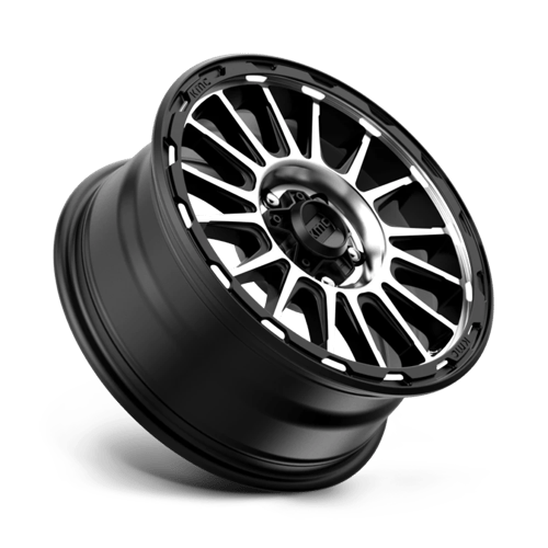 KMC KM542 IMPACT Satin Black Machined wheel showcasing bold design and modern finish.