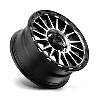 KMC KM542 IMPACT Satin Black Machined wheel showcasing bold design and modern finish.