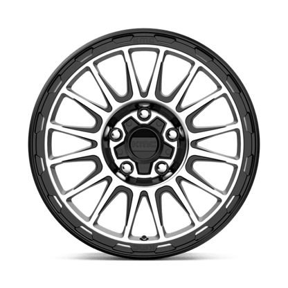 KMC KM542 IMPACT Satin Black Machined wheel showcasing a bold modern design and superior performance.