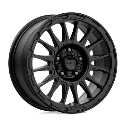 KMC KM542 IMPACT Satin Black wheel showcasing modern design and bold styling for trucks and SUVs.