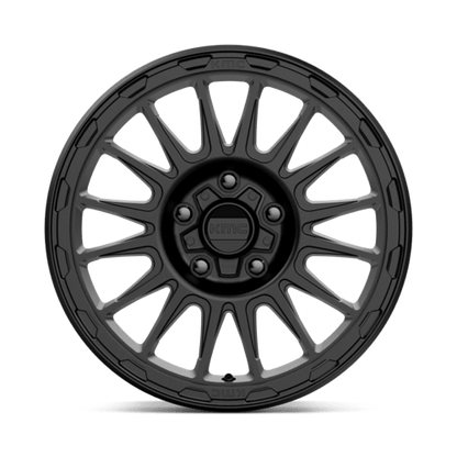 KMC KM542 IMPACT Satin Black wheel with bold design and modern styling, perfect for trucks and SUVs.