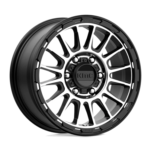KMC KM542 IMPACT Satin Black Machined wheel showcasing its bold design and performance features.
