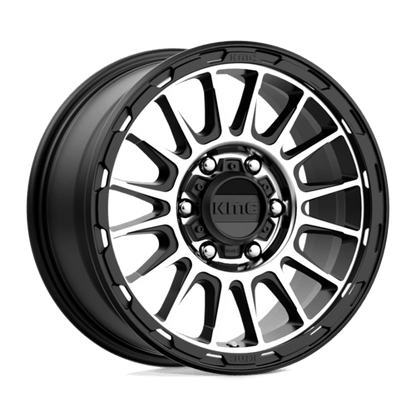 KMC KM542 IMPACT Satin Black Machined wheel showcasing its bold design and performance features.